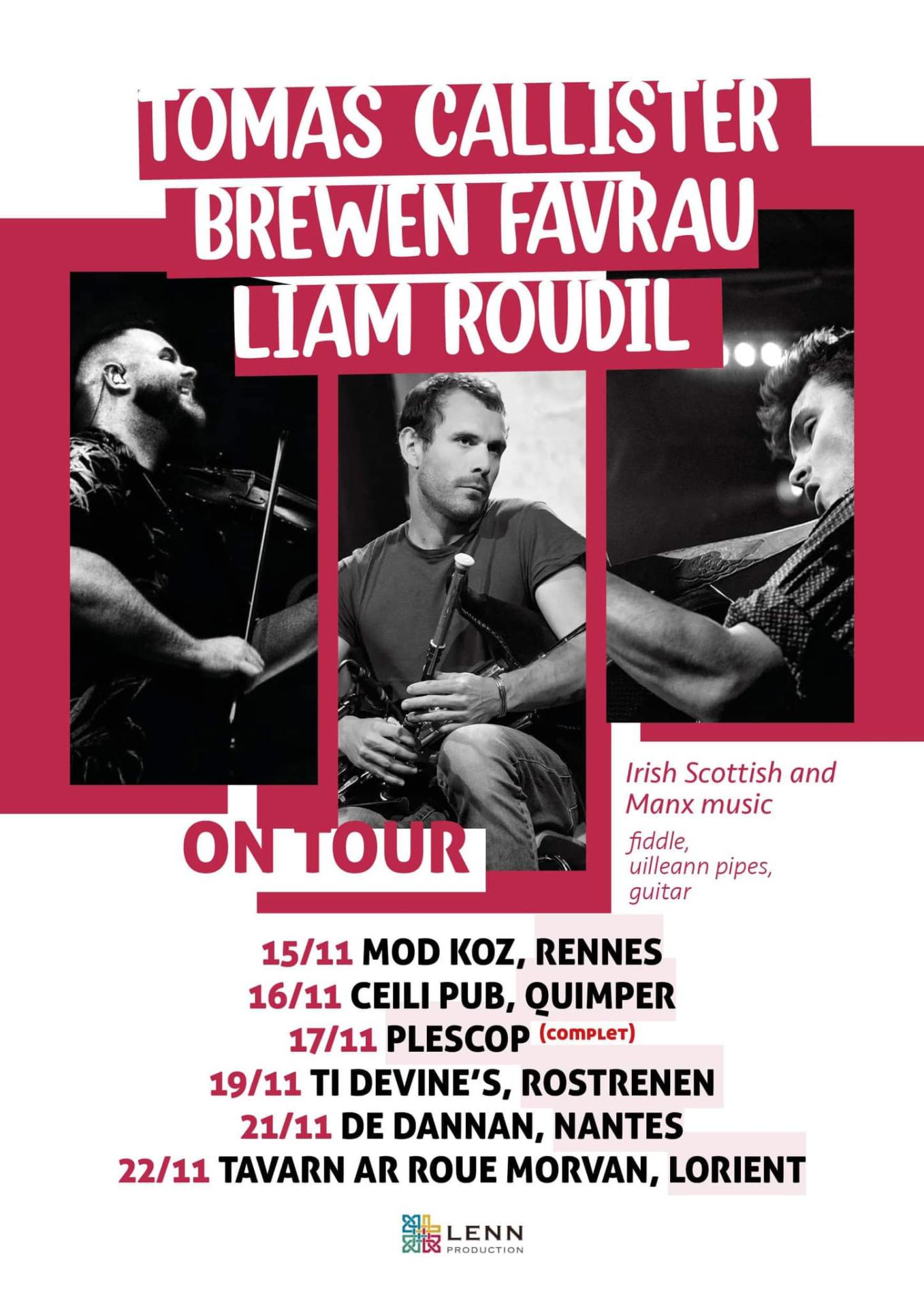 Trio brewen callister liam roudil